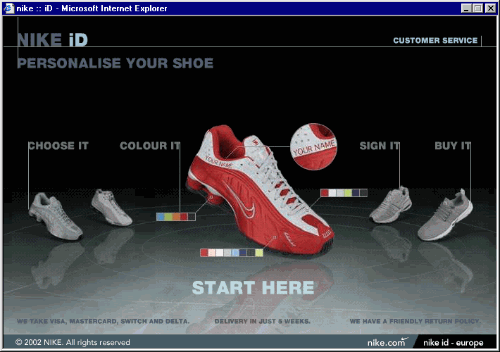 Modelowanie własnego obuwia sportowego na stronie Nike